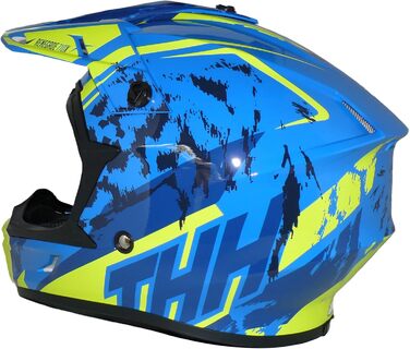 Мотошолом protectwear Crosshelm Endurohelm R710X, синьо-жовтий
