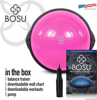 Балансувальний тренажер BOSU Sport, компактний, рожево-чорний