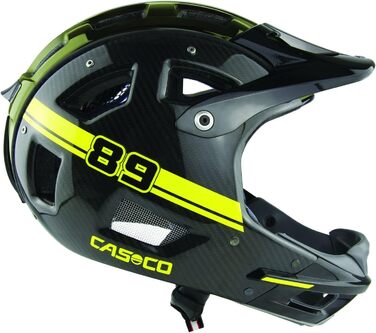 Шолом CASCO MTBE Fullface Black-Carbon Neon, розмір 56-58 см