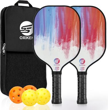 Набір ракеток OXIKEN Pickleball 2 шт., USAPA, вуглецеве волокно, не ковзає