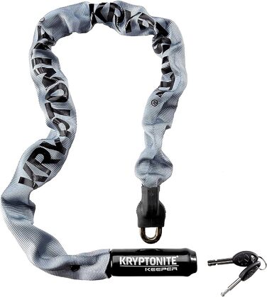 Велозамок Kryptonite Keeper 510 3мм/100см та ланцюговий замок Keeper 785 7мм/85см, чорний/сірий, протиугінний