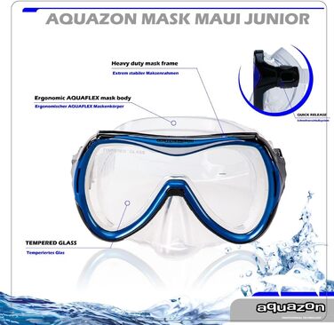 Окуляри AQUAZON Maui - Clear Look, силікон, 7-12 років