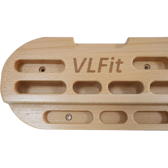 Тренувальна дошка VLFit Hangboard, гриф з глечиками, гвинти