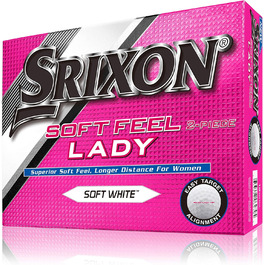 М'ячі для гольфу Srixon SoftFeel Lady, 2 шари, білі