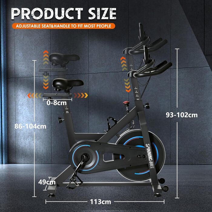 Велотренажер SogesHome Fitnessbike, магнітний, регульований, до 120 кг