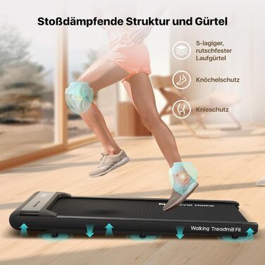 Компактна бігова доріжка Mobvoi Home Walking Pad для дому та офісу, 6 км/год, дистанційне керування, LED-дисплей, навантаження до 120 кг