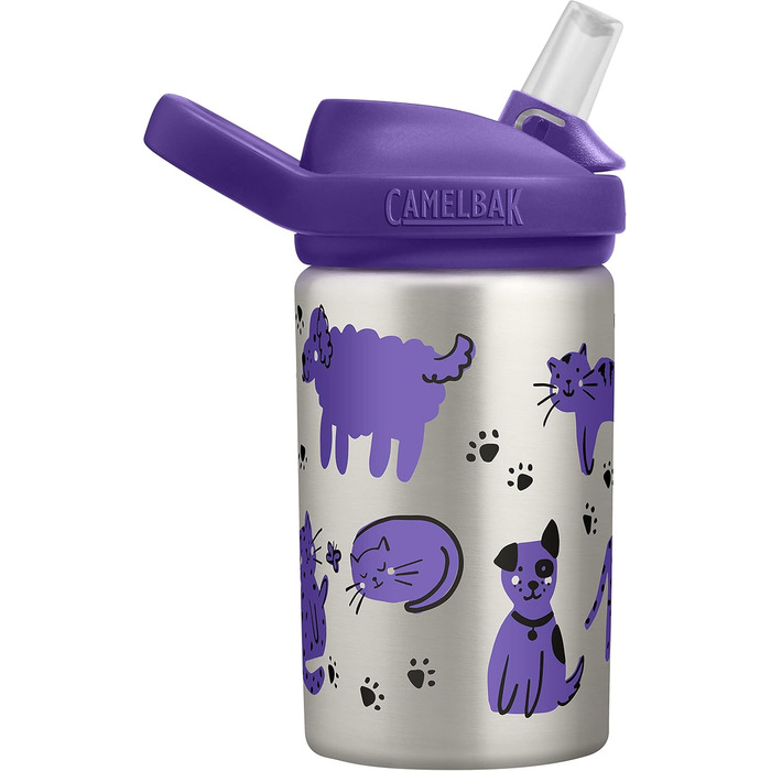 Дитяча пляшка для води CamelBak Eddy+ з малюнком Коти і Собаки, універсальний розмір