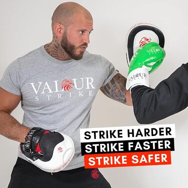 Боксерські лапи з пряжкою Valour Strike® для ММА, Муай Тай, кікбоксингу, карате, тхеквондо – ударний тренувальний щит для єдиноборств