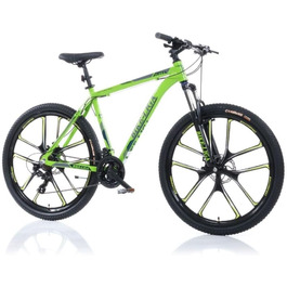 Гірський велосипед Corelli 27,5 MTB Hardtail ALU Bike, 21 швидкість, Zoom 2023 Крос жовто-зелений 20