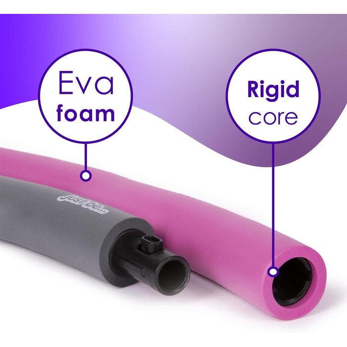 Хула-хуп для зрілих дорослих для схуднення - Спортивне обладнання Фітнес Будинок або тренажерний зал - Hoola Hoop зі знімними сегментами просто бути. Рожевий 1,2кг