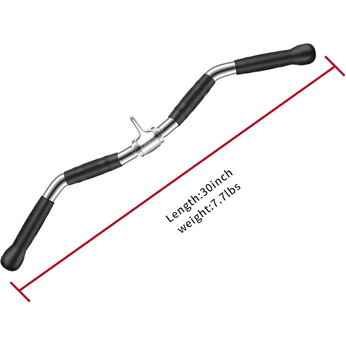 Насадки для тяги Lat Pulldown Combo, аксесуари для тренажерів з грифом для тяги і біцепса, сумісні з більшістю фітнес-станцій, з міцної сталі