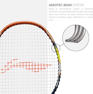 Ракетка Li-Ning G-Force Superlite 3600, струна, рукав (синій/мідний)