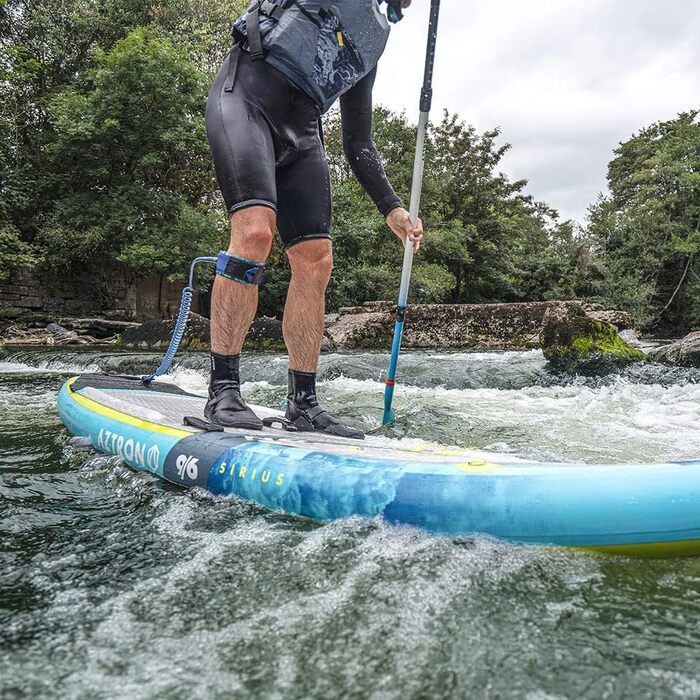 Набір AZTRON Sirius River 9'6 iSUP для білої води, річок, струмків, хвиль, дошка для веслування стоячи, надувна дошка для веслування стоячи, об'єм 325 л