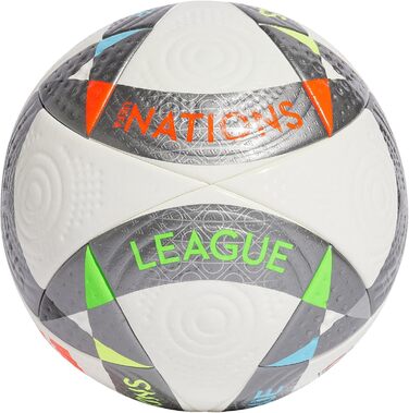 М'яч футбольний Adidas UEFA Nations League 24 Pro IS7441, сріблястий, розмір 5, унісекс