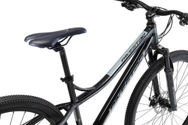 Алюмінієвий гірський велосипед BIKESTAR Hardtail Shimano 21 швидкісна трансмісія, дискові гальма 26, 27.5, 29 дюймові шини 16, 17, 18 дюймова рама Alu MTB СПРОБУЙТЕ 29 ДЮЙМІВ БЕЗ РИЗИКУ Дискові гальма Чорний і Сірий