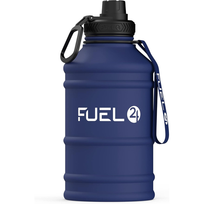 Fuel24 Потужна спортивна пляшка з нержавіючої сталі 1.3/2.2 л, герметична, BPA-free, для води, фітнесу, дорослих