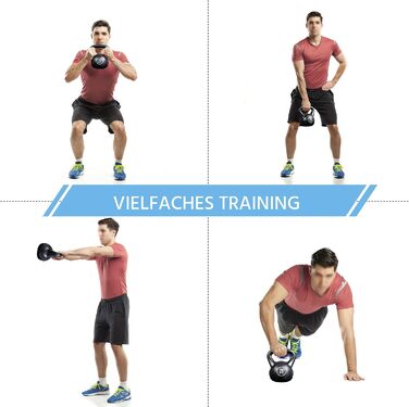 Гиря Yaheetech Kettlebell Sport з пластиковим покриттям 6-20 кг Обважнювачі для махових гантелей Гантель для силових тренувань і кросових тренувань 16,0 кілограмів