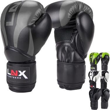 Боксерські рукавички LNX Nitro 8-16oz для чоловіків, жінок і дітей — для боксу, кікбоксингу, муай-тай, MMA, спарингів, тренувань