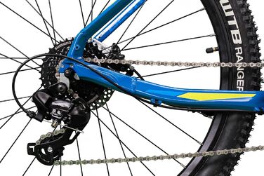 Гірський велосипед Devron Riddle RM1.7 для чоловіків - Alloy Hardtail, 27.5 дюймів, Himano 3x8, гідравлічний Cheibenbreme, чотиристоронній MTB для пригод (синій, M)