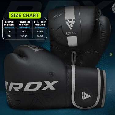 Дитячі боксерські рукавички RDX 6oz для муай-тай, кікбоксингу та ММА, чорні, Maya Hide шкіра, для тренувань і спарингів