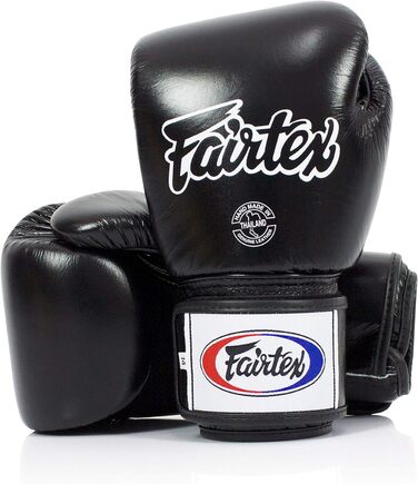 Боксерські рукавички Fairtex BGV1BR Муай Тай дихаючі для чоловіків, жінок, дітей ММА, Кікбоксинг, Тренажерний зал, Тренування Високоякісні, легкі та амортизуючі боксерські рукавички чорні 14 унцій