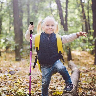 Трекінгові палиці Yourjoy Hiking, 2 шт. и, протиударні, регульовані розбірні туристичні палиці для трекінгу або піших прогулянок, легкі 3 секції, алюмінієві вудилища для дітей та дитячі дитячі рожеві