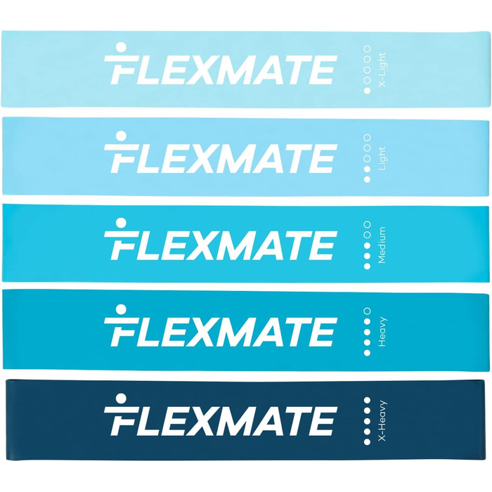 Стрічки опору Flexmate, 5 рівнів, латекс, з інструкцією