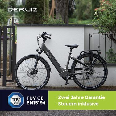 Електровелосипед DERUIZ 28 BAFANG 250Вт 25км/год QUARTZ Grey