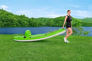 Надувний каяк Bestway Hydro-Force Koracle для риболовлі, комплект: ручний насос, весло, сумка, 1-місний човен, різні стилі