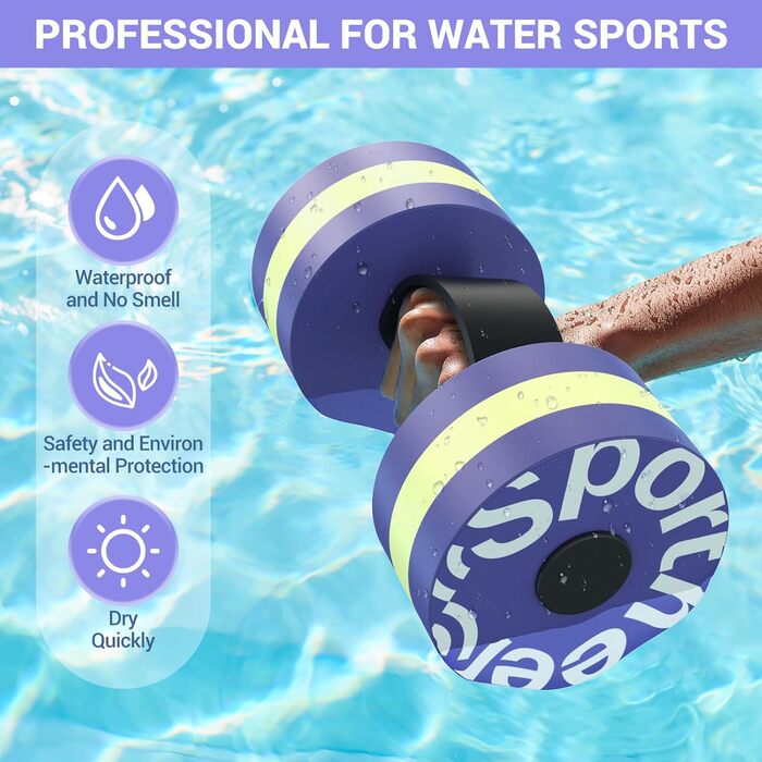 Гантелі для аквафітнесу Sportneer, EVA-піна, для водної гімнастики та акватренувань
