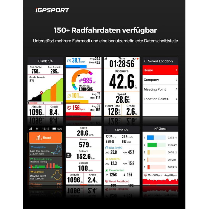 Велокомп'ютер iGPSPORT iGS630S GPS, 2.8'', 16 ГБ, BLE5.0/ANT, IPX7