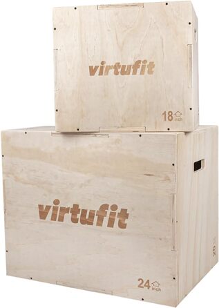 Пліо-бокс VirtuFit 3-в-1 - малий - 40x45x50 см - Стрибок/Пліометричний