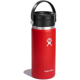 Термокружка Hydro Flask 473 мл з нержавіючої сталі, вакуумна, для кави, герметична, Flex Sip кришка, широка горловина, колір Goji