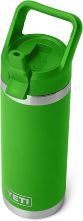 Термобутилка YETI Rambler C з трубочкою, вакуумна, нержавіюча сталь, 532 мл, зелена