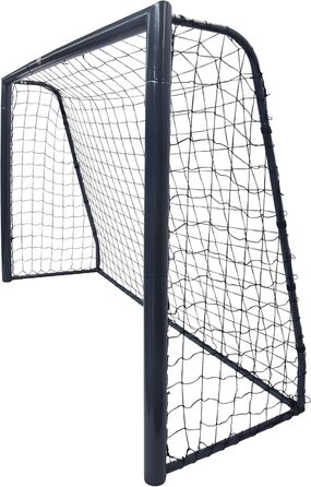 Футбольні ворота AXI Cristiano 180x120 см, антрацит, металеві, для саду, з сіткою та кріпленням до ґрунту, для дітей і дорослих