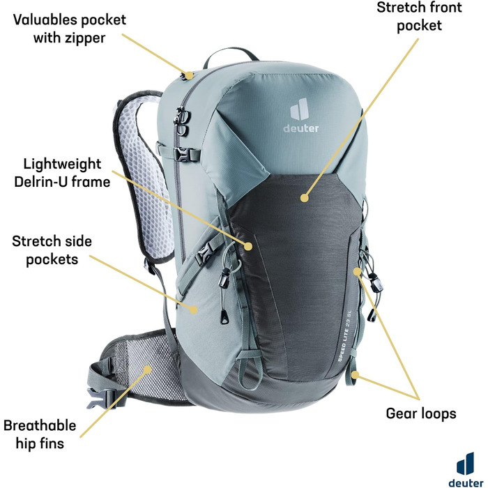 Рюкзак Deuter Speed Lite 23 SL для жінок, легкий, для походів
