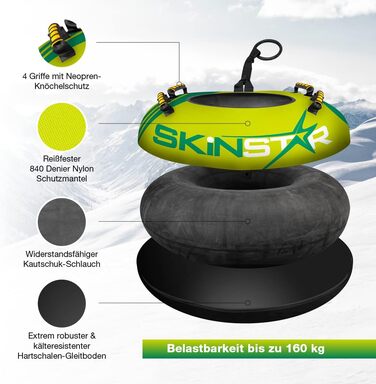 Шина SkinStar Profi SNOW TUBE Sled Bob Ø100см (зелений-світло-зелений)