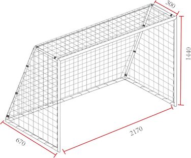 Футбольні ворота AXI Cristiano 180x120 см, антрацит, металеві, для саду, з сіткою та кріпленням до ґрунту, для дітей і дорослих