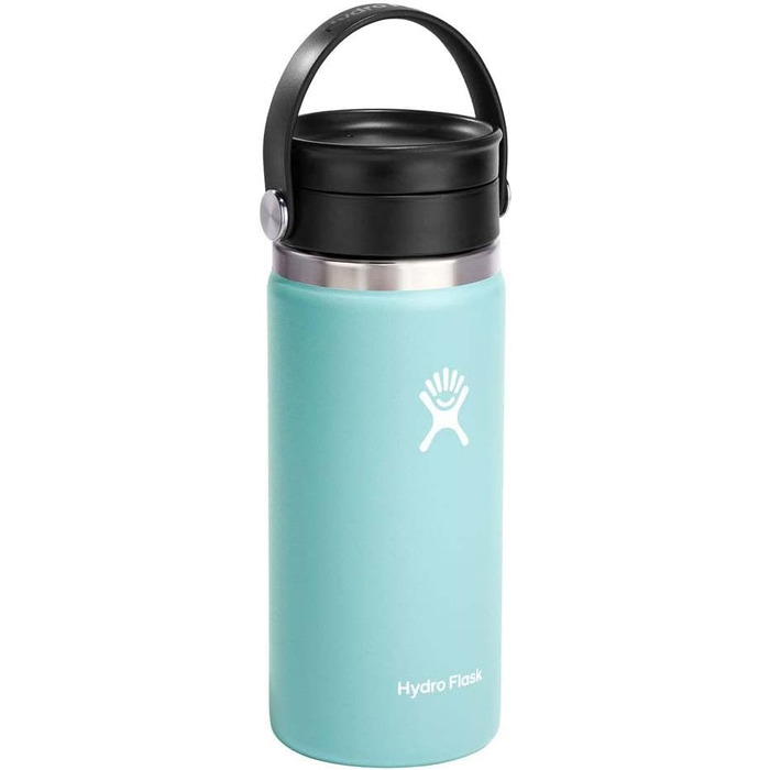 Термос-гуртка Hydro Flask 473 мл із нержавіючої сталі, вакуумна ізоляція, кришка Flex Sip, не протікає, для кави та напоїв у дорогу, широка горловина, Dew