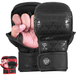 Jayefo MMA рукавички для спарингу та греплінгу з відкритою долонею, підтримка зап'ястя, універсальні для чоловіків і жінок, для MMA, боксу, муай тай, кікбоксингу