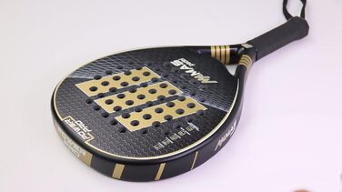 Ракетка MAS Padel Power Pro Padel, Золотий/Чорний, Унісекс, Дорослий, 100 карбонове покриття, Шорстка поверхня, Висока продуктивність