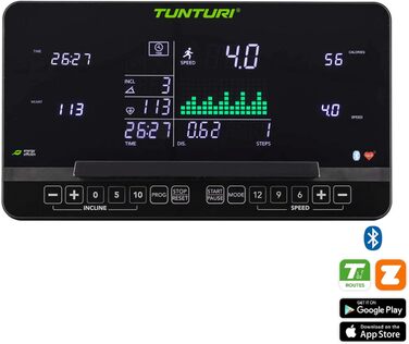 Бігова доріжка Tunturi T50/T60 - 44 програми - 0,8-20 км/год - LED дисплей