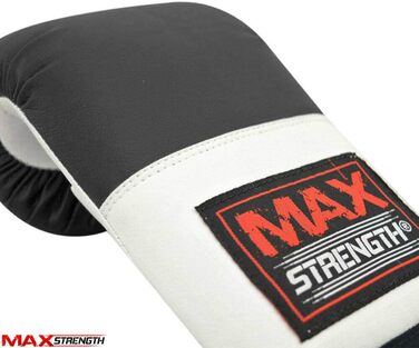 Автономна боксерська груша MAXSTRENGTH, набір для кікбоксингу, ММА, важкі сумки, муай-тай, тренувальні рукавички, боксерські рукавички, пов'язки на зап'ястя, захист голови, бойові мистецтва чорний/білий (набір з 2 предметів) 5,5 футів