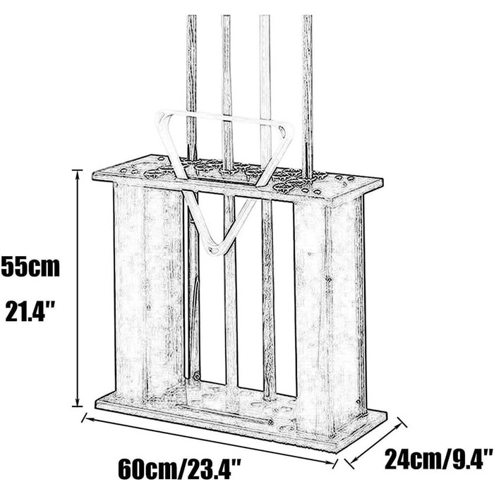 Підставка для більярду HALAHAI 16 басейнів дерев'яна біла 23,4*9,4*21,4