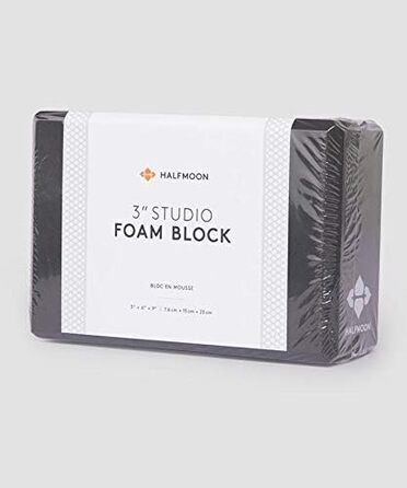 Блок для йоги Halfmoon Yoga Foam 3 - (23 см x 15 см x 8 см) (Деревне вугілля)