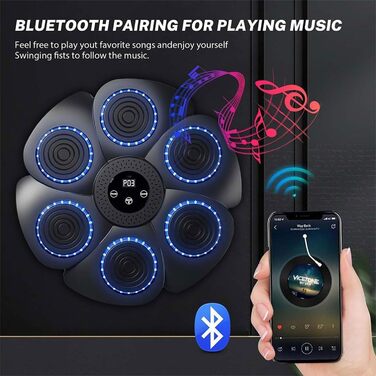 Електронна музична боксерська машина з Bluetooth, тренажер для ударів по стіні, для тренувань боксу
