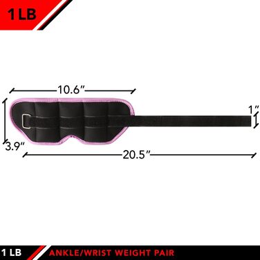 Обважнювачі для щиколоток JFIT, пара 1 фунт, фіолетовий
