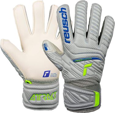 Рукавички воротарські Reusch Attrakt Grip Support, розмір 6.5, сірий/жовтий