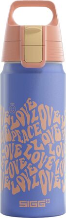 Дитяча алюмінієва пляшка SIGG WMB ONE 0,6 л для газованих напоїв, герметична, легка, BPA-free, сертифікат ClimatePartner, для спорту та школи, дизайн 3 Wave Teen