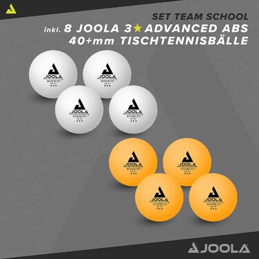 Ракетка для настільного тенісу JOOLA Carbon Control - схвалена ITTF ракетка для настільного тенісу для досвідчених гравців і набір для настільного тенісу Командна школа Складається з 4 ракеток для настільного тенісу 8 м'ячів для настільного тенісу